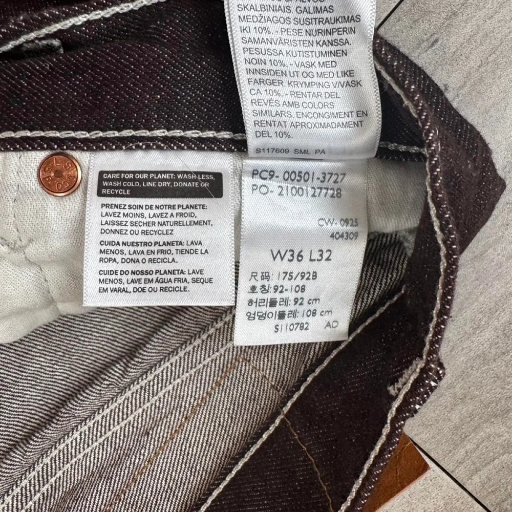 Nudie Jeans black jeans with white stitching Size 36x32 #nudie #denim sku10